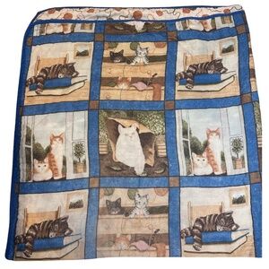 Twin Size 90s Vintage Cat themed quilt